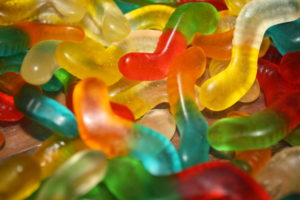 They're like gummy bears, but longer. Gummy  Longbears. Yeah... that's it.